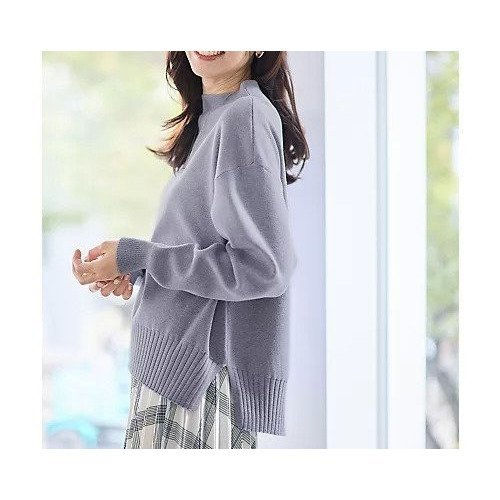 【エニー/ANY】の【新色追加】ハイネックデイリーニット インテリア・キッズ・メンズ・レディースファッション・服の通販 founy(ファニー) 　ファッション　Fashion　レディースファッション　Fashion for Women　トップス・カットソー　Cut & Sew Tops　ニット　Knit Tops & Sweaters　洗える　Machine Washable　ストレッチ　Stretch, Stretchy Fabric　スリット　Slit, Slit Detail　タートルネック　Turtleneck, High Neck　ボトム　Bottoms, Lower Wear　ボトルネック　Bottle Neck, Mock Neck　おすすめ　Recommended / Our Picks　ディープブルー|ID: prp329100004869428 ipo3291000000036289598