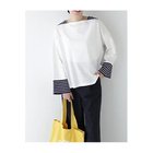 【ヒューマンウーマン/HUMAN WOMAN】のコットン32Gポンチカットソー 人気、トレンドファッション・服の通販 founy(ファニー) ファッション Fashion レディースファッション Fashion for Women トップス・カットソー Cut & Sew Tops カットソー・ベーシックTシャツ Cut-and-Sewn Tops / Stretch Tees & Basics おすすめ Recommended / Our Picks スタンダード Standard, Basic ストレート Straight, Straight Cut デニム Denim, Jeans Material ボトム Bottoms, Lower Wear ボーダー Border, Stripe thumbnail ホワイト×ボーダー|ID: prp329100004869530 ipo3291000000036292349