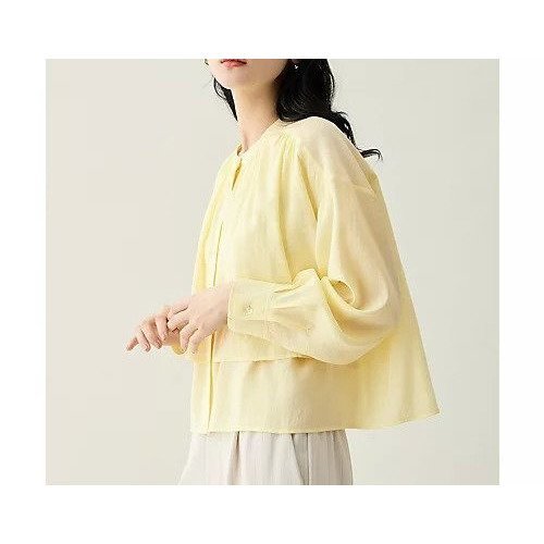 【エニー/ANY】のラッフルクロップドシャツ 人気、トレンドファッション・服の通販 founy(ファニー) 　ファッション　Fashion　レディースファッション　Fashion for Women　トップス・カットソー　Cut & Sew Tops　シャツ・ブラウス・オフィスカジュアル　Elegant Blouses & Button-Ups　おすすめ　Recommended / Our Picks　イエロー　Yellow　クロップド　Cropped, Short Length　ダウン　Down, Puffer　デニム　Denim, Jeans Material　トレンド　Trend, Trending Now　ベーシック　Basic, Essential　ボトム　Bottoms, Lower Wear　ラッフル　Ruffle, Frill　春　Spring　羽織　Haori, Light Jacket　ビジネス 仕事 通勤　Business / Work / Commuting　other-3|ID: prp329100004869585 ipo3291000000036293092