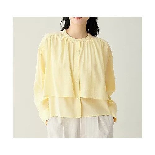 【エニー/ANY】のラッフルクロップドシャツ 人気、トレンドファッション・服の通販 founy(ファニー) 　ファッション　Fashion　レディースファッション　Fashion for Women　トップス・カットソー　Cut & Sew Tops　シャツ・ブラウス・オフィスカジュアル　Elegant Blouses & Button-Ups　おすすめ　Recommended / Our Picks　イエロー　Yellow　クロップド　Cropped, Short Length　ダウン　Down, Puffer　デニム　Denim, Jeans Material　トレンド　Trend, Trending Now　ベーシック　Basic, Essential　ボトム　Bottoms, Lower Wear　ラッフル　Ruffle, Frill　春　Spring　羽織　Haori, Light Jacket　ビジネス 仕事 通勤　Business / Work / Commuting　other-2|ID: prp329100004869586 ipo3291000000036293090