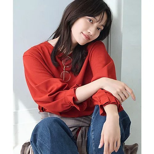 【エニー/ANY】のコンフォータブルブラウス インテリア・キッズ・メンズ・レディースファッション・服の通販 founy(ファニー) 　ファッション　Fashion　レディースファッション　Fashion for Women　トップス・カットソー　Cut & Sew Tops　シャツ・ブラウス・オフィスカジュアル　Elegant Blouses & Button-Ups　秋　Autumn　コンシャス　Conscious, Bodycon　デニム　Denim, Jeans Material　バランス　Balance, Style Balance　ボトム　Bottoms, Lower Wear　ロング　Long, Long-Length　おすすめ　Recommended / Our Picks　ビジネス 仕事 通勤　Business / Work / Commuting　オレンジ|ID: prp329100004869587 ipo3291000000036293100