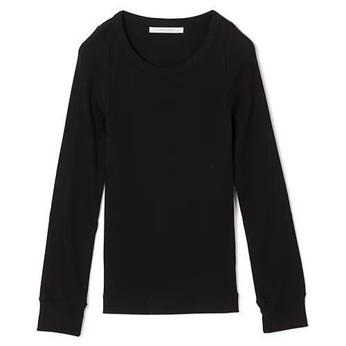 【プレインピープル/PLAIN PEOPLE】のギザコットンロングスリーブ Tシャツ インテリア・キッズ・メンズ・レディースファッション・服の通販 founy(ファニー) 　ファッション　Fashion　レディースファッション　Fashion for Women　トップス・カットソー　Cut & Sew Tops　シャツ・ブラウス・オフィスカジュアル　Elegant Blouses & Button-Ups　ロングTシャツ・Tシャツ　Longline T-Shirts & Tees　ロング　Long, Long-Length　洗える　Machine Washable　ブラック|ID: prp329100004869937 ipo3291000000036295288