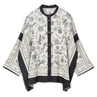 【プレインピープル/PLAIN PEOPLE】のパネルプリントブラウス 人気、トレンドファッション・服の通販 founy(ファニー) ファッション Fashion レディースファッション Fashion for Women トップス・カットソー Cut & Sew Tops シャツ・ブラウス・オフィスカジュアル Elegant Blouses & Button-Ups おすすめ Recommended / Our Picks シルク Silk, 100% Silk スカーフ Scarf, Neckwear セットアップ Set-Up, Coordinated Outfit プリント Print, Printed Pattern ボタニカル Botanical, Floral Pattern ボックス Boxy, Box Shape モダン Modern, Contemporary リラックス Relax, Relaxed Fit 洗える Machine Washable thumbnail オフ×黒|ID: prp329100004870181 ipo3291000000036298596