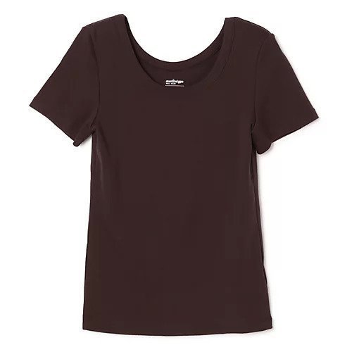 【マルティニーク/martinique】の《定番》フライス半袖Tシャツ インテリア・キッズ・メンズ・レディースファッション・服の通販 founy(ファニー) 　ファッション　Fashion　レディースファッション　Fashion for Women　トップス・カットソー　Cut & Sew Tops　シャツ・ブラウス・オフィスカジュアル　Elegant Blouses & Button-Ups　ロングTシャツ・Tシャツ　Longline T-Shirts & Tees　おすすめ　Recommended / Our Picks　インナー　Innerwear　シェイプ　Shape, Slim Fit　ジャケット　Jacket, Outerwear　ストレッチ　Stretch, Stretchy Fabric　半袖　Short Sleeve, Half Sleeve　定番　Standard, Basic Item　洗える　Machine Washable　ブラウン|ID: prp329100004870707 ipo3291000000036304753