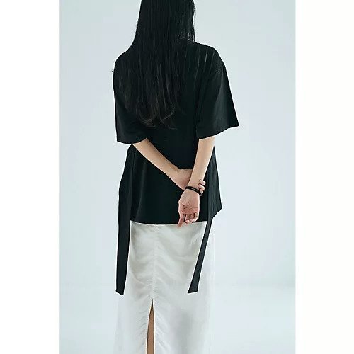 【マージュール/marjour】のWAIST TIE OVER TEE 人気、トレンドファッション・服の通販 founy(ファニー) 　ファッション　Fashion　レディースファッション　Fashion for Women　スタイリッシュ　Stylish, Fashionable　ストレッチ　Stretch, Stretchy Fabric　スリーブ　Sleeve, Long Sleeve / Short Sleeve　ハーフ　Half, Half-Length　ポケット　Pocket, Pocket Detail　リボン　Ribbon, Bow　other-3|ID: prp329100004871540 ipo3291000000036317569