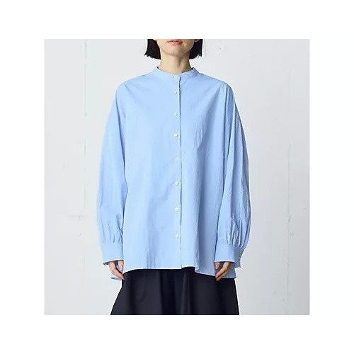 【ミディウミ/MidiUmi】のワイドバックギャザーシャツ インテリア・キッズ・メンズ・レディースファッション・服の通販 founy(ファニー) 　ファッション　Fashion　レディースファッション　Fashion for Women　トップス・カットソー　Cut & Sew Tops　シャツ・ブラウス・オフィスカジュアル　Elegant Blouses & Button-Ups　バッグ　Bags　カーディガン　Cardigan, Knitwear　ギャザー　Gathered, Ruffled　シンプル　Simple, Minimal　タイプライター　Typewriter Fabric, Crisp Cotton　ベスト　Vest, Waistcoat　ワイド　Wide, Wide Fit　ワッシャー　Washer, Crinkled Finish　ライトブルー|ID: prp329100004871569 ipo3291000000036319969