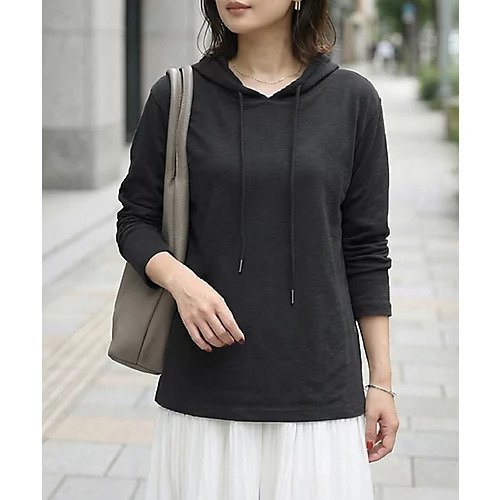 【スタイルデリ/STYLE DELI】のパーカー風カットソートップス インテリア・キッズ・メンズ・レディースファッション・服の通販 founy(ファニー) 　ファッション　Fashion　レディースファッション　Fashion for Women　トップス・カットソー　Cut & Sew Tops　レディースパーカー・カジュアルフーディー　Casual Hoodies & Sweatshirts　カットソー・ベーシックTシャツ　Cut-and-Sewn Tops / Stretch Tees & Basics　イエロー　Yellow　カットソー　Cut and Sewn Top　カーディガン　Cardigan, Knitwear　ジャケット　Jacket, Outerwear　スウェット / スエット　Sweatshirt, Sweatwear　ストレート　Straight, Straight Cut　スリット　Slit, Slit Detail　定番　Standard, Basic Item　長袖　Long Sleeve, Full Sleeve　パーカー　Hoodie, Parka　ベスト　Vest, Waistcoat　ポケット　Pocket, Pocket Detail　モコモコ　Fuzzy, Fluffy　夏　Summer　ブラック|ID: prp329100004871575 ipo3291000000036335032