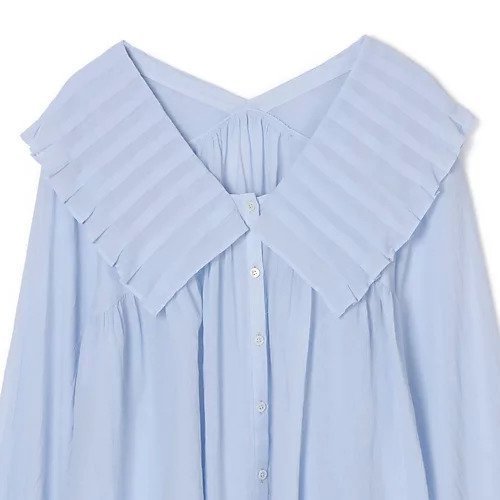 【マルティニーク/martinique】のコットンシフォンプリーツカラーブラウス 人気、トレンドファッション・服の通販 founy(ファニー) 　ファッション　Fashion　レディースファッション　Fashion for Women　トップス・カットソー　Cut & Sew Tops　シャツ・ブラウス・オフィスカジュアル　Elegant Blouses & Button-Ups　おすすめ　Recommended / Our Picks　シンプル　Simple, Minimal　フェミニン　Feminine, Girly　フリル　Frill, Ruffle　洗える　Machine Washable　other-3|ID: prp329100004871576 ipo3291000000036335088