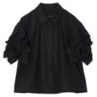 【シモーン ロシャ/SIMONE ROCHA】のCROPPED ROSE PUFF SLEEVE SHIRT 人気、トレンドファッション・服の通販 founy(ファニー) ファッション Fashion レディースファッション Fashion for Women トップス・カットソー Cut & Sew Tops シャツ・ブラウス・オフィスカジュアル Elegant Blouses & Button-Ups コンパクト Compact, Small Size スリーブ Sleeve, Long Sleeve / Short Sleeve ボトム Bottoms, Lower Wear モダン Modern, Contemporary ローズ Rose, Rose Motif 洗える Machine Washable thumbnail BLACK|ID: prp329100004871578 ipo3291000000036335110