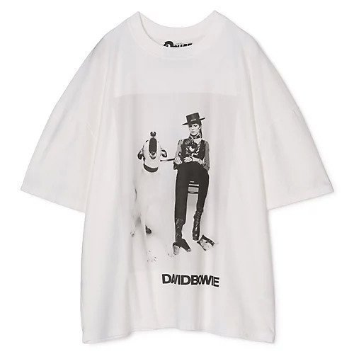【キャサリンハムネット/KATHARINE HAMNETT LONDON】のデビッド・ボウイ キャサリン・ハムネットコラボTボシャツ インテリア・キッズ・メンズ・レディースファッション・服の通販 founy(ファニー) https://founy.com/ ファッション Fashion レディースファッション Fashion for Women トップス・カットソー Cut & Sew Tops シャツ・ブラウス・オフィスカジュアル Elegant Blouses & Button-Ups ジャケット Jacket, Outerwear ダイヤモンド Diamond, Brilliant Cut ビッグ Big, Oversized ビンテージ Vintage, Retro Style ワーク Workwear, Utility Style 洗える Machine Washable 犬 Dog |ID: prp329100004871579 ipo3291000000036335708