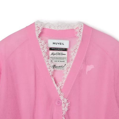 【ミュベール/MUVEIL】のシアーレースカーディガン 人気、トレンドファッション・服の通販 founy(ファニー) 　ファッション　Fashion　レディースファッション　Fashion for Women　トップス・カットソー　Cut & Sew Tops　カーディガン・羽織り　Layered Style Cardigans　カーディガン　Cardigan, Knitwear　コンパクト　Compact, Small Size　バランス　Balance, Style Balance　ビビッド　Vivid, Bright Tone　ランジェリー　Lingerie, Intimate Wear　other-3|ID: prp329100004871582 ipo3291000000036321056