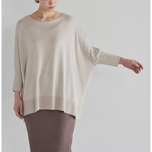 【ドレスハーセルフ/DRESS HERSELF】の【洗える】シルクコットン/セーター インテリア・キッズ・メンズ・レディースファッション・服の通販 founy(ファニー) 　ファッション　Fashion　レディースファッション　Fashion for Women　シルク　Silk, 100% Silk　セーター　Sweater, Knitwear　リラックス　Relax, Relaxed Fit　洗える　Machine Washable　グレージュ|ID: prp329100004871591 ipo3291000000036322086