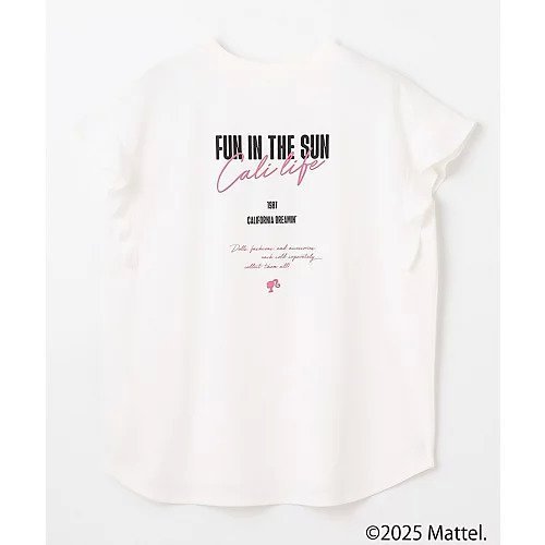 【エニー/ANY】の【Barbie(TM)】フリルTシャツ 人気、トレンドファッション・服の通販 founy(ファニー) 　ファッション　Fashion　レディースファッション　Fashion for Women　トップス・カットソー　Cut & Sew Tops　シャツ・ブラウス・オフィスカジュアル　Elegant Blouses & Button-Ups　ロングTシャツ・Tシャツ　Longline T-Shirts & Tees　イラスト　Illustration　カットソー　Cut and Sewn Top　カリフォルニア　California, Cali Style　キャップ　Cap, Baseball Cap　スリーブ　Sleeve, Long Sleeve / Short Sleeve　デニム　Denim, Jeans Material　人気　Popular, Best Seller　フリル　Frill, Ruffle　プリント　Print, Printed Pattern　半袖　Short Sleeve, Half Sleeve　リボン　Ribbon, Bow　プチプライス・低価格　Affordable / Budget Price　おすすめ　Recommended / Our Picks　エレガント 上品　Elegant　other-3|ID: prp329100004872076 ipo3291000000036328968