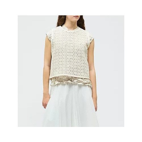 【ミズイロ インド/mizuiro ind】のレースクルーネックベスト インテリア・キッズ・メンズ・レディースファッション・服の通販 founy(ファニー) ファッション Fashion レディースファッション Fashion for Women アウター Coat / Outerwear Collection トップス・カットソー Cut & Sew Tops ベスト&ジレ / 重ね着スタイル Vests & Gilets インナー Innerwear クラシック Classic, Timeless Style コンパクト Compact, Small Size レース Lace, Lace Fabric アイボリー|ID: prp329100004872250 ipo3291000000036334994