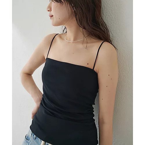 【ウィムガゼット/Whim Gazette】の【myporter】キャミソール インテリア・キッズ・メンズ・レディースファッション・服の通販 founy(ファニー) 　ファッション　Fashion　レディースファッション　Fashion for Women　トップス・カットソー　Cut & Sew Tops　キャミソール&ノースリーブ　Camisoles & Sleeveless Tops　インナー　Innerwear　春　Spring　キャミ　Camisole, Cami Top　キャミソール　Camisole, Spaghetti Strap Top　スクエア　Square, Square Shape　ストレッチ　Stretch, Stretchy Fabric　ベーシック　Basic, Essential　S/S・春夏　SS, Spring/Summer, Warm Season　夏　Summer　2025年　2025　2025春夏・S/S　Spring/Summer 2025 SS25　ブラック|ID: prp329100004872255 ipo3291000000036336785