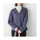 【ヒューマンウーマン/HUMAN WOMAN】のダンボールVネックカーディガン ブルー|ID: prp329100004872261 ipo3291000000036337497