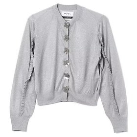 【ミュベール/MUVEIL】のフラワーボタンシースルーカーディガン 人気、トレンドファッション・服の通販 founy(ファニー) ファッション Fashion レディースファッション Fashion for Women トップス・カットソー Cut & Sew Tops カーディガン・羽織り Layered Style Cardigans 2025年 2025 2025-2026秋冬・A/W Autumn/Winter 2025–26 AW25–26 カーディガン Cardigan, Knitwear コンパクト Compact, Small Size シアー Sheer, See-Through フェミニン Feminine, Girly フラワー Flower, Floral フリル Frill, Ruffle フロント Front, Front Design |ID:prp329100004877445