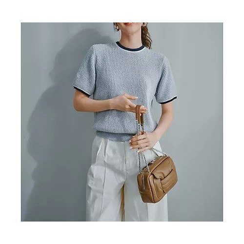 【ライテンダー/RYE TENDER】の【HPS別注】半袖ニット 人気、トレンドファッション・服の通販 founy(ファニー) 　ファッション　Fashion　レディースファッション　Fashion for Women　トップス・カットソー　Cut & Sew Tops　ニット　Knit Tops & Sweaters　畦　Ribbed Knit　クラシック　Classic, Timeless Style　コンパクト　Compact, Small Size　スポーティ　Sporty, Casual Athletic　トリミング　Trimming, Decorative Edge　バランス　Balance, Style Balance　別注　Limited Edition, Custom Order　半袖　Short Sleeve, Half Sleeve　夏　Summer　other-2|ID: prp329100004877535 ipo3291000000036384499