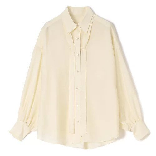 【スアデオ/suadeo】の【大草直子さんコラボ】細ボウブラウス インテリア・キッズ・メンズ・レディースファッション・服の通販 founy(ファニー) 　ファッション　Fashion　レディースファッション　Fashion for Women　トップス・カットソー　Cut & Sew Tops　シャツ・ブラウス・オフィスカジュアル　Elegant Blouses & Button-Ups　とろみ　Fluid, Flowy Fabric　コラボ　Collaboration, Collab　ドレープ　Drape, Draping Fabric　ベーシック　Basic, Essential　ループ　Loop, Loop Knit　レギュラー　Regular, Standard Fit　エレガント 上品　Elegant　洗える　Machine Washable　オフホワイト|ID: prp329100004877541 ipo3291000000036384552