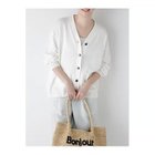 【ヒューマンウーマン/HUMAN WOMAN】のペーパーヤーンミドル丈カーディガン 人気、トレンドファッション・服の通販 founy(ファニー) ファッション Fashion レディースファッション Fashion for Women トップス・カットソー Cut & Sew Tops カーディガン・羽織り Layered Style Cardigans おすすめ Recommended / Our Picks カーディガン Cardigan, Knitwear コラボ Collaboration, Collab タンク Tank Top, Sleeveless Top リラックス Relax, Relaxed Fit thumbnail ホワイト|ID: prp329100004877547 ipo3291000000036384627