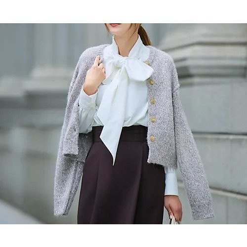 【エムセブンデイズ/M7days】のハリ感ボウタイブラウス 人気、トレンドファッション・服の通販 founy(ファニー) 　ファッション　Fashion　レディースファッション　Fashion for Women　トップス・カットソー　Cut & Sew Tops　シャツ・ブラウス・オフィスカジュアル　Elegant Blouses & Button-Ups　スリット　Slit, Slit Detail　タイプライター　Typewriter Fabric, Crisp Cotton　リアル　Real, Realistic　リボン　Ribbon, Bow　洗える　Machine Washable　other-3|ID: prp329100004877572 ipo3291000000036384790