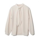 【イーバイエクラ/E by eclat】の【とろみ】スカーフつきブラウス 人気、トレンドファッション・服の通販 founy(ファニー) ファッション Fashion レディースファッション Fashion for Women トップス・カットソー Cut & Sew Tops シャツ・ブラウス・オフィスカジュアル Elegant Blouses & Button-Ups とろみ Fluid, Flowy Fabric コンパクト Compact, Small Size シンプル Simple, Minimal スカーフ Scarf, Neckwear バランス Balance, Style Balance パイピング Piping, Trim Design リボン Ribbon, Bow 洗える Machine Washable thumbnail ライトベージュ|ID: prp329100004877577 ipo3291000000036384963