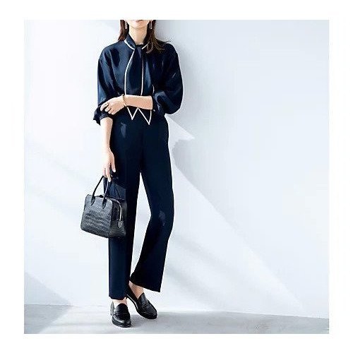 【イーバイエクラ/E by eclat】の【とろみ】スカーフつきブラウス 人気、トレンドファッション・服の通販 founy(ファニー) 　ファッション　Fashion　レディースファッション　Fashion for Women　トップス・カットソー　Cut & Sew Tops　シャツ・ブラウス・オフィスカジュアル　Elegant Blouses & Button-Ups　とろみ　Fluid, Flowy Fabric　コンパクト　Compact, Small Size　シンプル　Simple, Minimal　スカーフ　Scarf, Neckwear　バランス　Balance, Style Balance　パイピング　Piping, Trim Design　リボン　Ribbon, Bow　洗える　Machine Washable　other-3|ID: prp329100004877577 ipo3291000000036384965