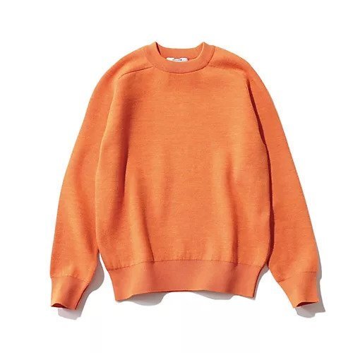 【スローン/SLOANE】の【HAPPY PLUS STOREコラボ】12G天竺 ダブルフェイスクルーネック インテリア・キッズ・メンズ・レディースファッション・服の通販 founy(ファニー) 　ファッション　Fashion　レディースファッション　Fashion for Women　コラボ　Collaboration, Collab　シンプル　Simple, Minimal　ダブル　Double, Double-Breasted　フェイス　Face, Facial Design　ベーシック　Basic, Essential　エレガント 上品　Elegant　オレンジ|ID: prp329100004877599 ipo3291000000036385093