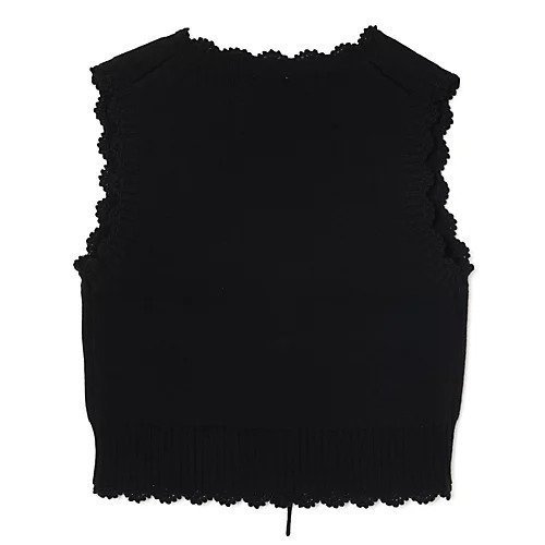 【ガニー/GANNI】のCotton Cashmere Crochet Applique Vest 人気、トレンドファッション・服の通販 founy(ファニー) 　ファッション　Fashion　レディースファッション　Fashion for Women　アウター　Coat / Outerwear Collection　トップス・カットソー　Cut & Sew Tops　ベスト&ジレ / 重ね着スタイル　Vests & Gilets　コンパクト　Compact, Small Size　ノースリーブ　Sleeveless, No-Sleeve　フロント　Front, Front Design　ベスト　Vest, Waistcoat　レース　Lace, Lace Fabric　other-2|ID: prp329100004877609 ipo3291000000036385297