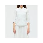 【ミズイロ インド/mizuiro ind】のレースシノワズリシャツ 人気、トレンドファッション・服の通販 founy(ファニー) ファッション Fashion レディースファッション Fashion for Women トップス・カットソー Cut & Sew Tops シャツ・ブラウス・オフィスカジュアル Elegant Blouses & Button-Ups アンティーク Antique-Inspired シンプル Simple, Minimal スカラップ Scallop, Scalloped Edge レース Lace, Lace Fabric エレガント 上品 Elegant 無地 Plain, Solid Color thumbnail オフホワイト|ID: prp329100004877615 ipo3291000000036385325