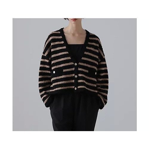 【アドーア/ADORE】のツィーディーボーダーニット 人気、トレンドファッション・服の通販 founy(ファニー) 　ファッション　Fashion　レディースファッション　Fashion for Women　トップス・カットソー　Cut & Sew Tops　ニット　Knit Tops & Sweaters　おすすめ　Recommended / Our Picks　カーディガン　Cardigan, Knitwear　スタンダード　Standard, Basic　ストレッチ　Stretch, Stretchy Fabric　フィット　Fit, Slim Fit　ボトム　Bottoms, Lower Wear　ロング　Long, Long-Length　夏　Summer　春　Spring　S/S・春夏　SS, Spring/Summer, Warm Season　other-2|ID: prp329100004877624 ipo3291000000036385423