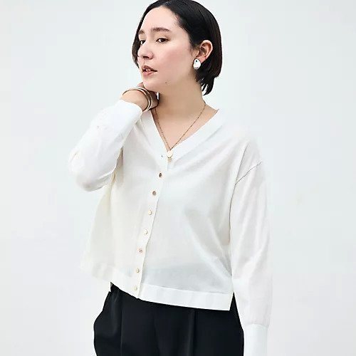 【ノーリーズ/NOLLEY'S】の【一部WEB限定カラー】《手洗い可能》エアリータッチゆったりVネックカーディガン インテリア・キッズ・メンズ・レディースファッション・服の通販 founy(ファニー) 　ファッション　Fashion　レディースファッション　Fashion for Women　トップス・カットソー　Cut & Sew Tops　カーディガン・羽織り　Layered Style Cardigans　Vネックトップス　V-Neck Tops / V-Cut Neckline Shirts　2026年　2026　オレンジ　Orange　カーディガン　Cardigan, Knitwear　ベビー　Baby, Babywear　ベーシック　Basic, Essential　夏　Summer　羽織　Haori, Light Jacket　オフホワイト|ID: prp329100004877628 ipo3291000000036385442