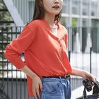 【ノーリーズ/NOLLEY'S】の【一部WEB限定カラー】《手洗い可能》エアリータッチゆったりVネックカーディガン 人気、トレンドファッション・服の通販 founy(ファニー) ファッション Fashion レディースファッション Fashion for Women トップス・カットソー Cut & Sew Tops カーディガン・羽織り Layered Style Cardigans Vネックトップス V-Neck Tops / V-Cut Neckline Shirts 2026年 2026 オレンジ Orange カーディガン Cardigan, Knitwear ベビー Baby, Babywear ベーシック Basic, Essential 夏 Summer 羽織 Haori, Light Jacket thumbnail オレンジ|ID: prp329100004877628 ipo3291000000036385443