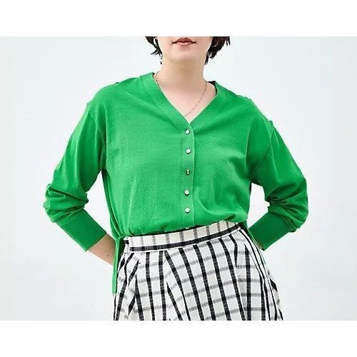 【ノーリーズ/NOLLEY'S】の【一部WEB限定カラー】《手洗い可能》エアリータッチゆったりVネックカーディガン インテリア・キッズ・メンズ・レディースファッション・服の通販 founy(ファニー) 　ファッション　Fashion　レディースファッション　Fashion for Women　トップス・カットソー　Cut & Sew Tops　カーディガン・羽織り　Layered Style Cardigans　Vネックトップス　V-Neck Tops / V-Cut Neckline Shirts　2026年　2026　オレンジ　Orange　カーディガン　Cardigan, Knitwear　ベビー　Baby, Babywear　ベーシック　Basic, Essential　夏　Summer　羽織　Haori, Light Jacket　グリーン|ID: prp329100004877628 ipo3291000000036385445