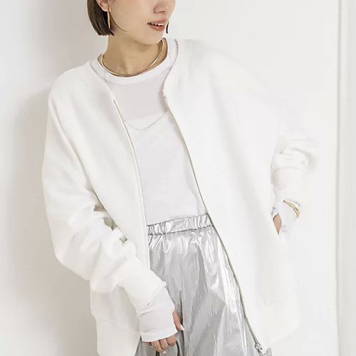 【ノーリーズ/NOLLEY'S】のウォッシャブル2WAYロングジップスウェット インテリア・キッズ・メンズ・レディースファッション・服の通販 founy(ファニー) 　ファッション　Fashion　レディースファッション　Fashion for Women　トップス・カットソー　Cut & Sew Tops　レディースパーカー・カジュアルフーディー　Casual Hoodies & Sweatshirts　スウェット・クルーネックトップス　Sweatshirts & Crewnecks / Relaxed Fit Sweat Tops　ウォッシャブル　Machine Washable　スリーブ　Sleeve, Long Sleeve / Short Sleeve　バランス　Balance, Style Balance　マキシ　Maxi, Full Length　無地　Plain, Solid Color　ロング　Long, Long-Length　おすすめ　Recommended / Our Picks　夏　Summer　2026年　2026　ホワイト|ID: prp329100004877630 ipo3291000000036385459