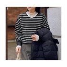 【エニー/ANY】の【8色展開】Vネックデイリーニット 人気、トレンドファッション・服の通販 founy(ファニー) ファッション Fashion レディースファッション Fashion for Women トップス・カットソー Cut & Sew Tops ニット Knit Tops & Sweaters Vネックトップス V-Neck Tops / V-Cut Neckline Shirts おすすめ Recommended / Our Picks ストレッチ Stretch, Stretchy Fabric タートルネック Turtleneck, High Neck ボトム Bottoms, Lower Wear ボーダー Border, Stripe 洗える Machine Washable thumbnail チャコール×オフ|ID: prp329100004877635 ipo3291000000036385501