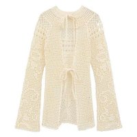 【クラネ/CLANE】のBACK OPEN CROCHET KNIT TOPS 人気、トレンドファッション・服の通販 founy(ファニー) ファッション Fashion レディースファッション Fashion for Women トップス・カットソー Cut & Sew Tops ニット Knit Tops & Sweaters 2025年 2025 2025春夏・S/S Spring/Summer 2025 SS25 かぎ針 Crochet エレガント 上品 Elegant リーフ Leaf, Botanical Leaf 透かし Cut-Out, Lacework |ID:prp329100004877645