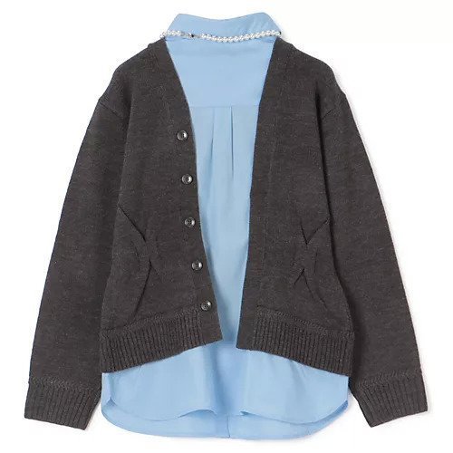 【ミュベール/MUVEIL】のパールネックレス付きシャツニットプルオーバー 人気、トレンドファッション・服の通販 founy(ファニー) 　ファッション　Fashion　レディースファッション　Fashion for Women　トップス・カットソー　Cut & Sew Tops　ニット　Knit Tops & Sweaters　シャツ・ブラウス・オフィスカジュアル　Elegant Blouses & Button-Ups　カジュアルプルオーバー・ニットトップス　Pullovers & Knit Tops / Casual Pullovers　ジュエリー　Jewelry　ネックレス　Necklaces & Pendants　2025年　2025　2025-2026秋冬・A/W　Autumn/Winter 2025–26 AW25–26　カーディガン　Cardigan, Knitwear　ネックレス　Necklace, Pendant Necklace　パール　Pearl, Pearl Accent　プレート　Plate, Dish　モダン　Modern, Contemporary　other-2|ID: prp329100004877657 ipo3291000000036385645