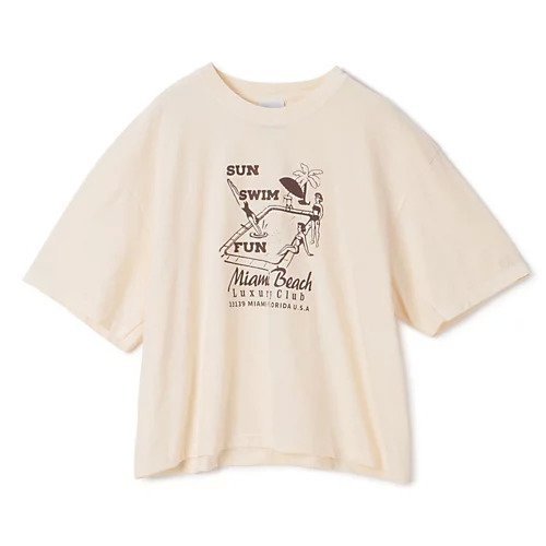 【パロットキャンバス/PARROTT CANVAS】のPOOLSIDE S/S T-SHIRT インテリア・キッズ・メンズ・レディースファッション・服の通販 founy(ファニー) 　ファッション　Fashion　レディースファッション　Fashion for Women　トップス・カットソー　Cut & Sew Tops　シャツ・ブラウス・オフィスカジュアル　Elegant Blouses & Button-Ups　ロングTシャツ・Tシャツ　Longline T-Shirts & Tees　旅行　Travel　小旅行　Short Trip　グラフィック　Graphic, Graphic Design　今季　This Season, Current Season　夏　Summer　S/S・春夏　SS, Spring/Summer, Warm Season　洗える　Machine Washable　IVORY|ID: prp329100004878020 ipo3291000000036389326