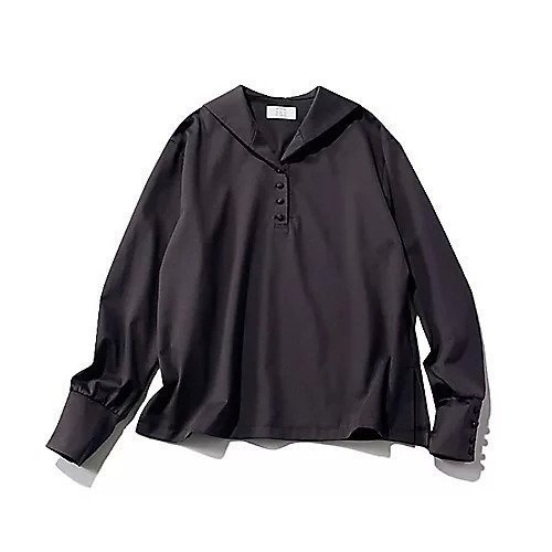 【トゥエルブクローゼット/12closet】の【高橋夏果さんコラボ】【洗える】ブラウス見えセーラーカットソー インテリア・キッズ・メンズ・レディースファッション・服の通販 founy(ファニー) 　ファッション　Fashion　レディースファッション　Fashion for Women　トップス・カットソー　Cut & Sew Tops　シャツ・ブラウス・オフィスカジュアル　Elegant Blouses & Button-Ups　カットソー・ベーシックTシャツ　Cut-and-Sewn Tops / Stretch Tees & Basics　なめらか　Smooth, Silky Texture　カットソー　Cut and Sewn Top　コラボ　Collaboration, Collab　スリット　Slit, Slit Detail　バランス　Balance, Style Balance　ボトム　Bottoms, Lower Wear　ミドル　Middle Length, Mid Height　エレガント 上品　Elegant　夏　Summer　洗える　Machine Washable　ブラウン|ID: prp329100004879520 ipo3291000000036410007