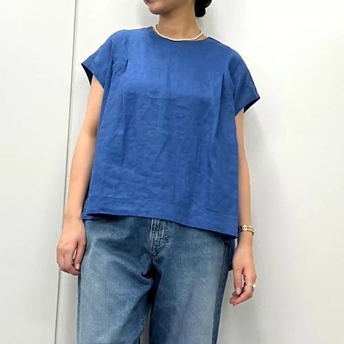 【トゥエルブクローゼット/12closet】の【洗える】ヨーロピアンリネン タック入りTブラウス 人気、トレンドファッション・服の通販 founy(ファニー) ファッション Fashion レディースファッション Fashion for Women トップス・カットソー Cut & Sew Tops シャツ・ブラウス・オフィスカジュアル Elegant Blouses & Button-Ups スリット Slit, Slit Detail スリーブ Sleeve, Long Sleeve / Short Sleeve ネックレス Necklace, Pendant Necklace フォルム Silhouette, Form フレンチ French, French Style リネン Linen, Linen Fabric エレガント 上品 Elegant 夏 Summer 洗える Machine Washable other-2|ID: prp329100004879536 ipo3291000000036410188