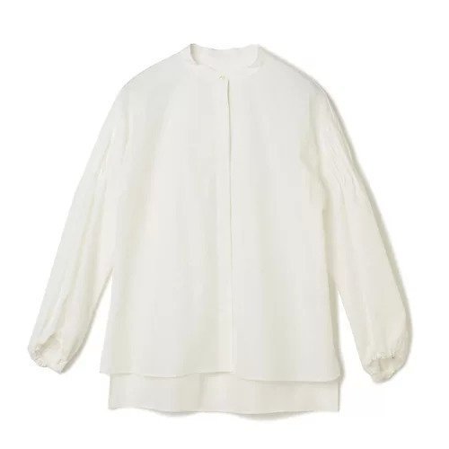 【イーバイエクラ/E by eclat】の袖ピンタックボリュームブラウス インテリア・キッズ・メンズ・レディースファッション・服の通販 founy(ファニー) 　ファッション　Fashion　レディースファッション　Fashion for Women　トップス・カットソー　Cut & Sew Tops　シャツ・ブラウス・オフィスカジュアル　Elegant Blouses & Button-Ups　ショルダー　Shoulder, Shoulder Strap　ドロップ　Drop Shoulder, Dropped Style　バランス　Balance, Style Balance　ブラウジング　Blouson Silhouette, Cinched Waist　洗える　Machine Washable　ホワイト1|ID: prp329100004879548 ipo3291000000036410305