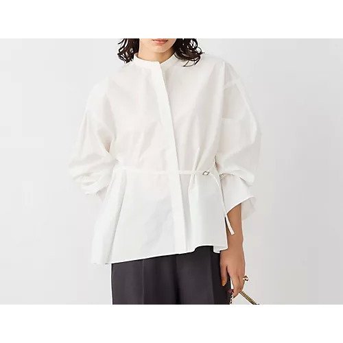 【ノーリーズソフィー/NOLLEY'S sophi】のウォッシャブルドレープポプリンバックプリーツシャツ インテリア・キッズ・メンズ・レディースファッション・服の通販 founy(ファニー) 　ファッション　Fashion　レディースファッション　Fashion for Women　トップス・カットソー　Cut & Sew Tops　シャツ・ブラウス・オフィスカジュアル　Elegant Blouses & Button-Ups　バッグ　Bags　2026年　2026　ギャザー　Gathered, Ruffled　シルバー　Silver, Metallic Silver　シンプル　Simple, Minimal　スリーブ　Sleeve, Long Sleeve / Short Sleeve　ホワイト|ID: prp329100004879568 ipo3291000000036410541