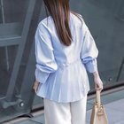 【ノーリーズソフィー/NOLLEY'S sophi】のウォッシャブルドレープポプリンバックプリーツシャツ サックス|ID: prp329100004879569 ipo3291000000036410544