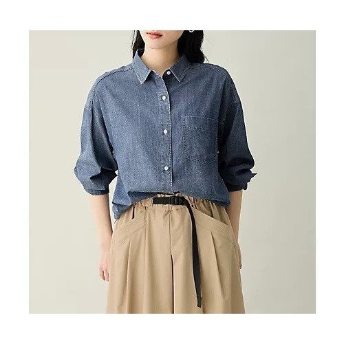 【エニー/ANY】のシアーデニムオーバーシャツ インテリア・キッズ・メンズ・レディースファッション・服の通販 founy(ファニー) ファッション Fashion レディースファッション Fashion for Women トップス・カットソー Cut & Sew Tops シャツ・ブラウス・オフィスカジュアル Elegant Blouses & Button-Ups デニム Denim, Jeans Material 夏 Summer 春 Spring S/S・春夏 SS, Spring/Summer, Warm Season 羽織 Haori, Light Jacket フェードインディゴ|ID: prp329100004879577 ipo3291000000036410606