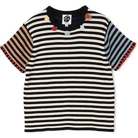 【ヤンヤン/YANYAN】のCOTTON BAO STRIPE TEE W FLOWERS 人気、トレンドファッション・服の通販 founy(ファニー) ファッション Fashion レディースファッション Fashion for Women 2025年 2025 2025-2026秋冬・A/W Autumn/Winter 2025–26 AW25–26 カラフル Colorful Design チャーム Charm, Pendant パッチワーク Patchwork, Mixed Fabric フラワー Flower, Floral ボーダー Border, Stripe 半袖 Short Sleeve, Half Sleeve |ID:prp329100004879594