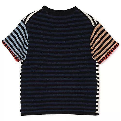 【ヤンヤン/YANYAN】のCOTTON BAO STRIPE TEE W FLOWERS 人気、トレンドファッション・服の通販 founy(ファニー) 　ファッション　Fashion　レディースファッション　Fashion for Women　2025年　2025　2025-2026秋冬・A/W　Autumn/Winter 2025–26 AW25–26　カラフル　Colorful Design　チャーム　Charm, Pendant　パッチワーク　Patchwork, Mixed Fabric　フラワー　Flower, Floral　ボーダー　Border, Stripe　半袖　Short Sleeve, Half Sleeve　other-2|ID: prp329100004879595 ipo3291000000036410835
