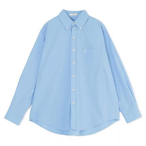 【クラネ/CLANE】のLOGO BUTTON-DOWN BASIC SHIRTS インテリア・キッズ・メンズ・レディースファッション・服の通販 founy(ファニー) 　ファッション　Fashion　レディースファッション　Fashion for Women　トップス・カットソー　Cut & Sew Tops　シャツ・ブラウス・オフィスカジュアル　Elegant Blouses & Button-Ups　サングラス　Sunglasses, Shades　ショルダー　Shoulder, Shoulder Strap　ストレッチ　Stretch, Stretchy Fabric　ポケット　Pocket, Pocket Detail　マニッシュ　Mannish, Boyish　メガネ　Glasses, Eyewear　メンズ　Men's, Menswear　エレガント 上品　Elegant　洗える　Machine Washable　SAX|ID: prp329100004879602 ipo3291000000036410910