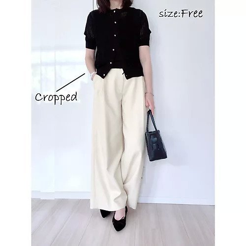 【エムセブンデイズ/M7days】の5分袖メッシュカーディガン 人気、トレンドファッション・服の通販 founy(ファニー) 　ファッション　Fashion　レディースファッション　Fashion for Women　トップス・カットソー　Cut & Sew Tops　カーディガン・羽織り　Layered Style Cardigans　アイレット　Eyelet Lace　カーディガン　Cardigan, Knitwear　コンパクト　Compact, Small Size　シンプル　Simple, Minimal　ボトム　Bottoms, Lower Wear　メタル　Metal, Metal Parts　メッシュ　Mesh, Net Fabric　夏　Summer　春　Spring　洗える　Machine Washable　other-3|ID: prp329100004879632 ipo3291000000036411203