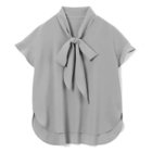 【エムセブンデイズ/M7days】のさらふわボウタイブラウス 人気、トレンドファッション・服の通販 founy(ファニー) ファッション Fashion レディースファッション Fashion for Women トップス・カットソー Cut & Sew Tops シャツ・ブラウス・オフィスカジュアル Elegant Blouses & Button-Ups エレガント 上品 Elegant ヴィンテージ Vintage Style 洗える Machine Washable シアー Sheer, See-Through スリーブ Sleeve, Long Sleeve / Short Sleeve ドレープ Drape, Draping Fabric 人気 Popular, Best Seller ハイネック High Neck, Mock Neck バランス Balance, Style Balance フリル Frill, Ruffle フレンチ French, French Style フロント Front, Front Design ラウンド Round, Round Neck リボン Ribbon, Bow 夏 Summer thumbnail ライトグレー|ID: prp329100004879649 ipo3291000000036411487